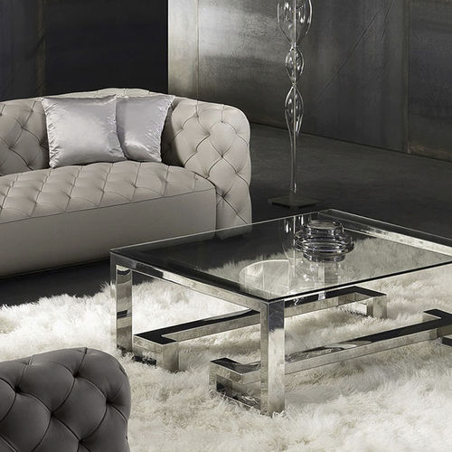 Table basse contemporaine - ABSOLUTE - Lof's - Interior - - en verre / en métal / carrée