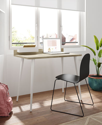 Bureau sur pied - Klar  - Mobenia - contemporain / en stratifié / droit