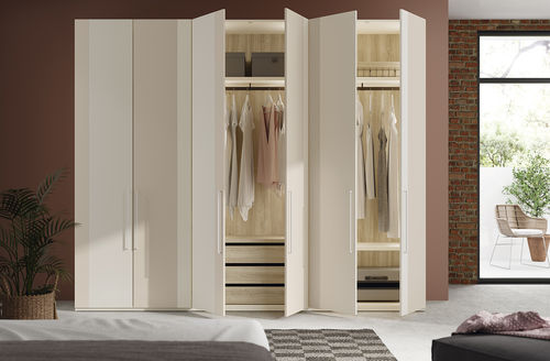 Armoire modulable - Line - Mobenia - contemporaine / en stratifié / à portes battantes
