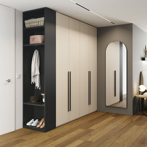 Armoire modulable - Lisa  - Mobenia - contemporaine / en stratifié / à portes battantes