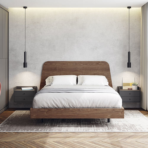 Tête de lit pour lit double - Trapez - Mobenia - contemporaine / en tissu / stratifiée