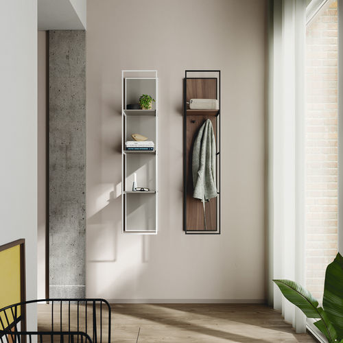 Étagère murale - Pin - Mobenia - contemporaine / en MDF laqué / en métal