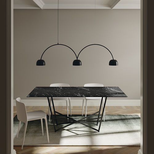 Table contemporaine - Mantis - Mobenia - en MDF laqué / en céramique / en mélaminé