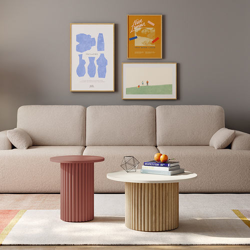 Table basse contemporaine - Shitake - Mobenia - en MDF laqué / en mélaminé / avec piètement en bois laqué