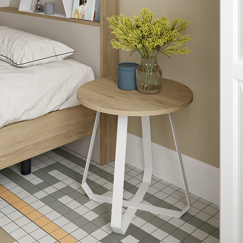 Table d'appoint contemporaine - Tama - Mobenia - en MDF laqué / en mélaminé / avec piètement en métal