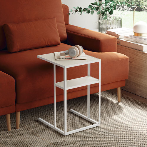 Table d'appoint contemporaine - Utile - Mobenia - en MDF laqué / en céramique / en mélaminé