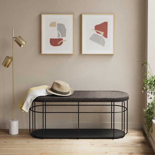 Banc contemporain - Cava - Mobenia - en tissu / en métal / sans dossier