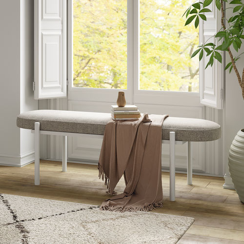 Banc contemporain - Lena - Mobenia - en tissu / en métal / sans dossier