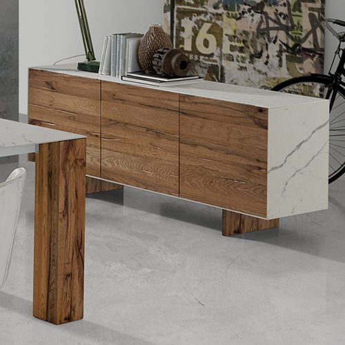 Buffet contemporain - THIN WILD  - Oliver B. Group srl - en chêne / en céramique