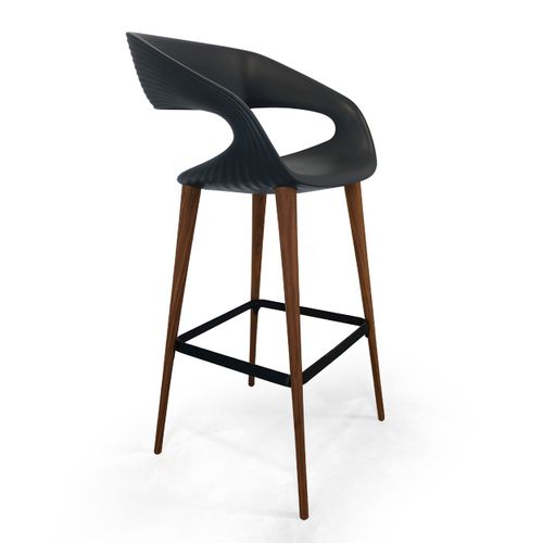 Chaise de bar contemporaine - SHAPE - Oliver B. Group srl - d'intérieur / en polyuréthane / avec piètement en frêne