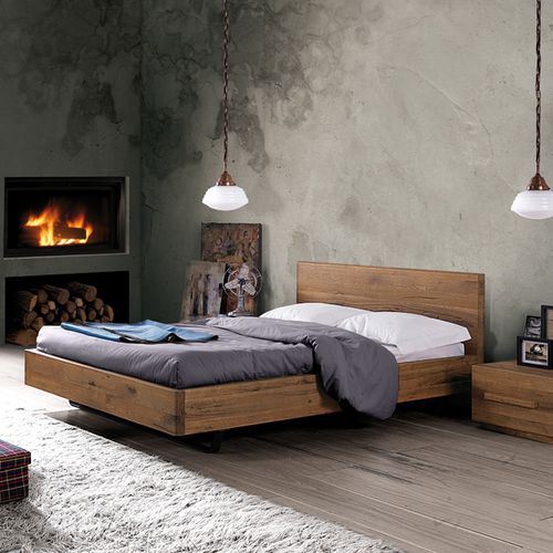 Lit double - REST - Oliver B. Group srl - contemporain / avec tête de lit / en chêne