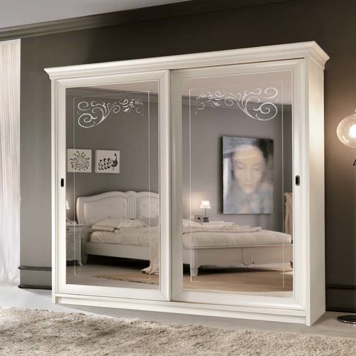Armoire classique - ART. 6205 - Francesco Pasi Srl - en bois laqué / à porte coulissante / avec miroir