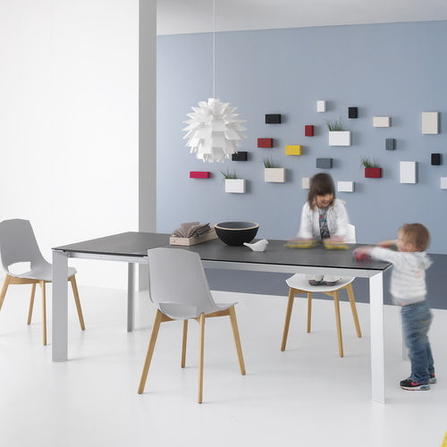 Table contemporaine - DIAMANTE - Point srl - en aluminium / avec piètement en aluminium / rectangulaire
