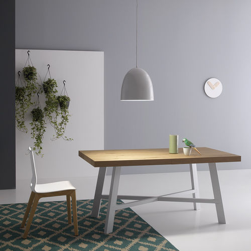 Table contemporaine - THOR - Point srl - en placage de bois / en métal / en mélaminé