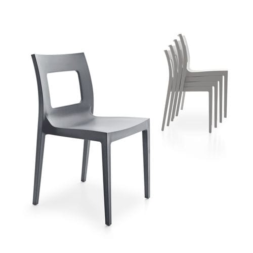 Chaise contemporaine - LUCY - Point srl - d'extérieur / d'intérieur / en polypropylène