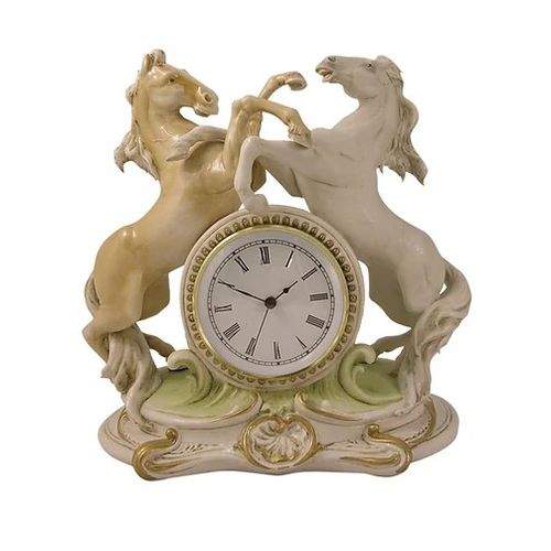 Horloge de style - Horses - Porcellane Principe snc - de table / analogique / en porcelaine