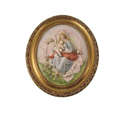 Tableau décoratif - Madonna with doves - Porcellane Principe snc