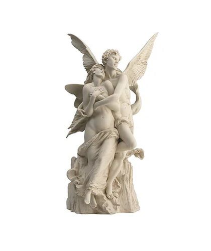 Sculpture en porcelaine - Eros and Psyche - Porcellane Principe snc - blanche