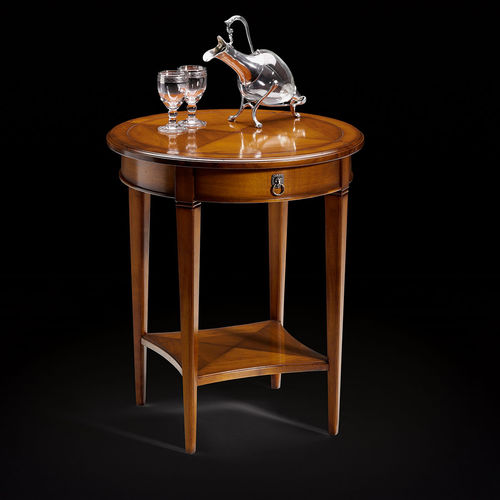 Table d'appoint classique - CVF035 - Prestige srl unipersonale - en cerisier / ronde / avec tiroir