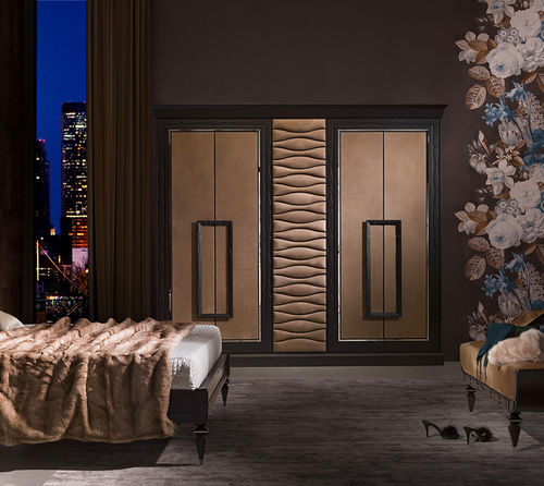 Armoire contemporaine - F17AR5 - Prestige srl unipersonale - bois / en cuir / à portes battantes