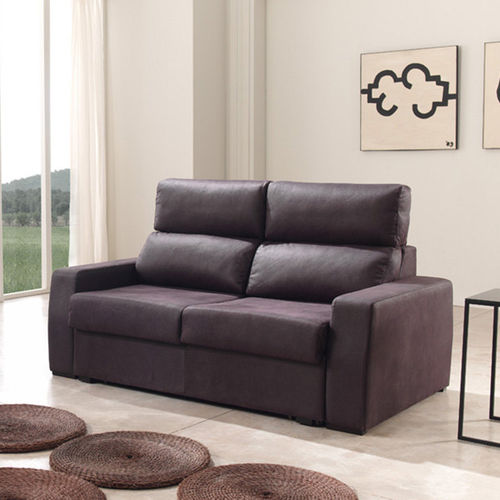 Canapé lit - RODA - Tapizados Acomodel Yecla sl - contemporain / en cuir / marron