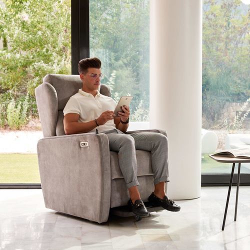 Fauteuil contemporain - AGATA ACOMOVIL - Tapizados Acomodel Yecla sl - en mousse de polyuréthane / en tissu / en fibre synthétique
