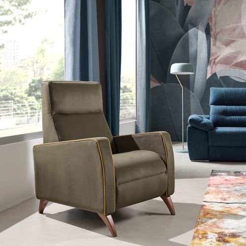 Fauteuil relax contemporain - ZARA - Tapizados Acomodel Yecla sl - en mousse de polyuréthane / en tissu / en bois