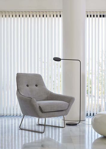 Fauteuil contemporain - BUTTON - Tapizados Acomodel Yecla sl - en mousse de polyuréthane / en tissu / en métal
