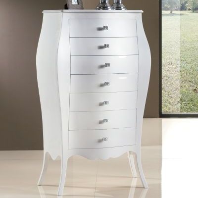 Chiffonnier de style - ART. 16433 - Tarocco Vaccari Group srl - en bois laqué / blanc