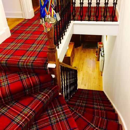 Moquette tissée - STEWART ROYAL TARTAN  - STEVENS AND GRAHAM - en nylon / en laine / à carreaux