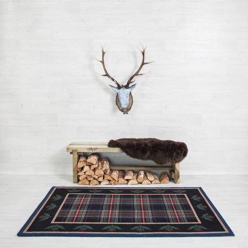 Tapis traditionnel - STEWART THISTLE BORDER - STEVENS AND GRAHAM - motif abstrait / en laine / rectangulaire