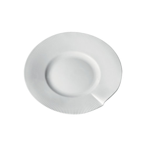 Assiette plate - CANOPÉE : AILE LARGE - PILLIVUYT - ronde / en porcelaine / à motif