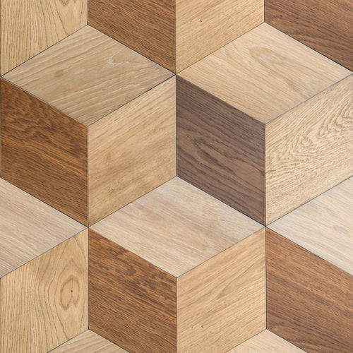 Parquet contrecollé - POLYEDRE - QC FLOORS - huilé / à coller / en dalles