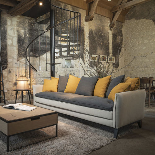 Canapé contemporain - JAÏPUR - RALPH M. - en tissu / avec revêtement amovible / avec coussin amovible
