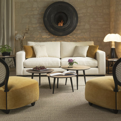 Canapé contemporain - LATITUDE - RALPH M. - en tissu / avec coussin amovible / avec accoudoirs