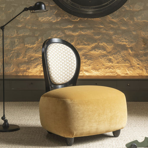 Chauffeuse contemporaine - BOOGIE - RALPH M. - en tissu / personnalisable / médaillon