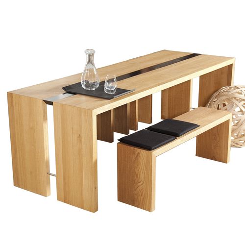 Table contemporaine -  XX_HT5 - RAUMGESTALT - en chêne / avec piètement en chêne / rectangulaire