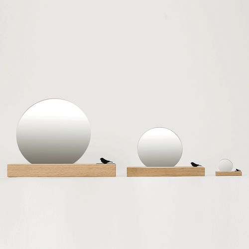 Miroir à poser - XX_SP15 - RAUMGESTALT - contemporain / rond / en chêne