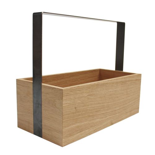 Boîte de rangement en chêne - XX_BG2 - RAUMGESTALT - en chêne naturel / acier