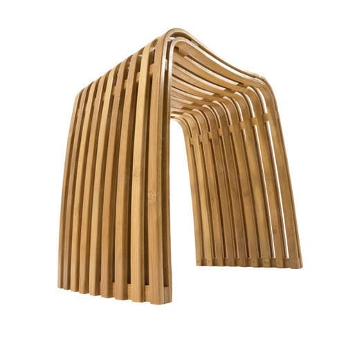 Tabouret contemporain - Ordina  - CIPI' - en bois laqué / en bambou / avec piètement en bois laqué