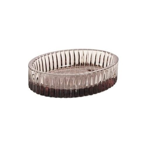 Porte-savon en verre fumé - PEGGY - CIPI' - en métal chromé / pour salle de bain