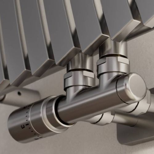 Vanne thermostatique mécanique - 5991990320209 - CORDIVARI DESIGN - manuelle / pour radiateur / argentée