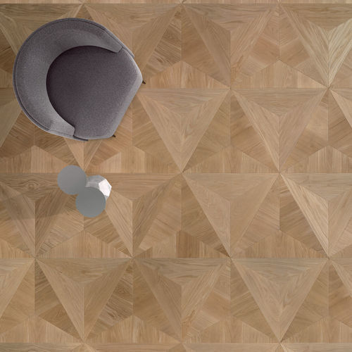 Parquet contrecollé - DESIGN TWIST - FOGLIE D'ORO BY LATIFOGLIA - en chêne / en noyer / en noyer américain