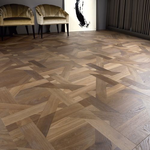 Parquet contrecollé - DESIGN TRIESTE - FOGLIE D'ORO BY LATIFOGLIA - en chêne / en noyer / en noyer américain