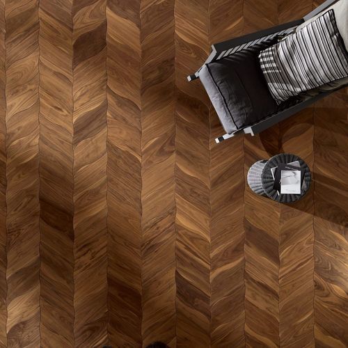 Parquet contrecollé - DESIGN PETALI - FOGLIE D'ORO BY LATIFOGLIA - en chêne / en noyer / en noyer américain