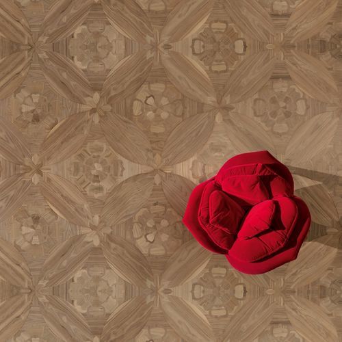 Parquet contrecollé - DESIGN DIAMANTE CHIC - FOGLIE D'ORO BY LATIFOGLIA - en chêne / en noyer / en noyer américain