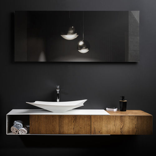 Meuble vasque suspendu - ICON - GRAZIANO RADIATORS - en chêne / contemporain / sans porte