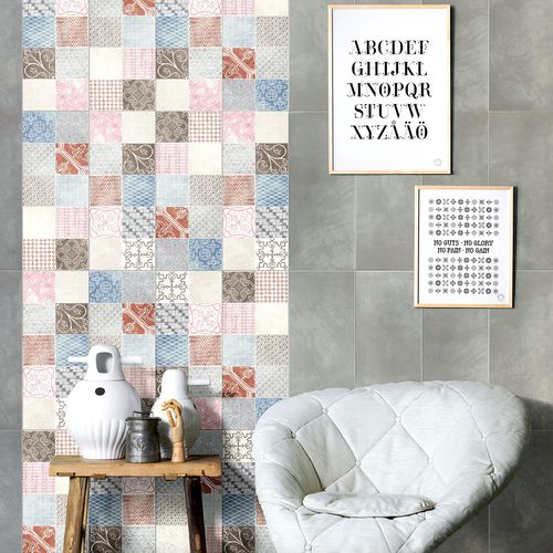 Carrelage en grès cérame - COOL GREY - HERBERIA - brossé / d'intérieur / mural