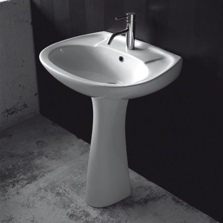 Vasque sur pied - PEDESTAL : ISEO - KI & KO - en céramique / contemporaine