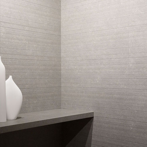 Carrelage en grès cérame - BERA&BEREN - LIVING CERAMICS - à relief / bouchardé / d'intérieur